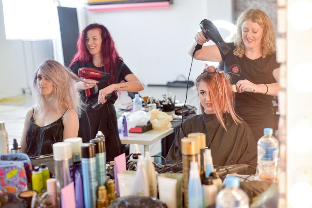 Getting wedding hair and makeup done at home